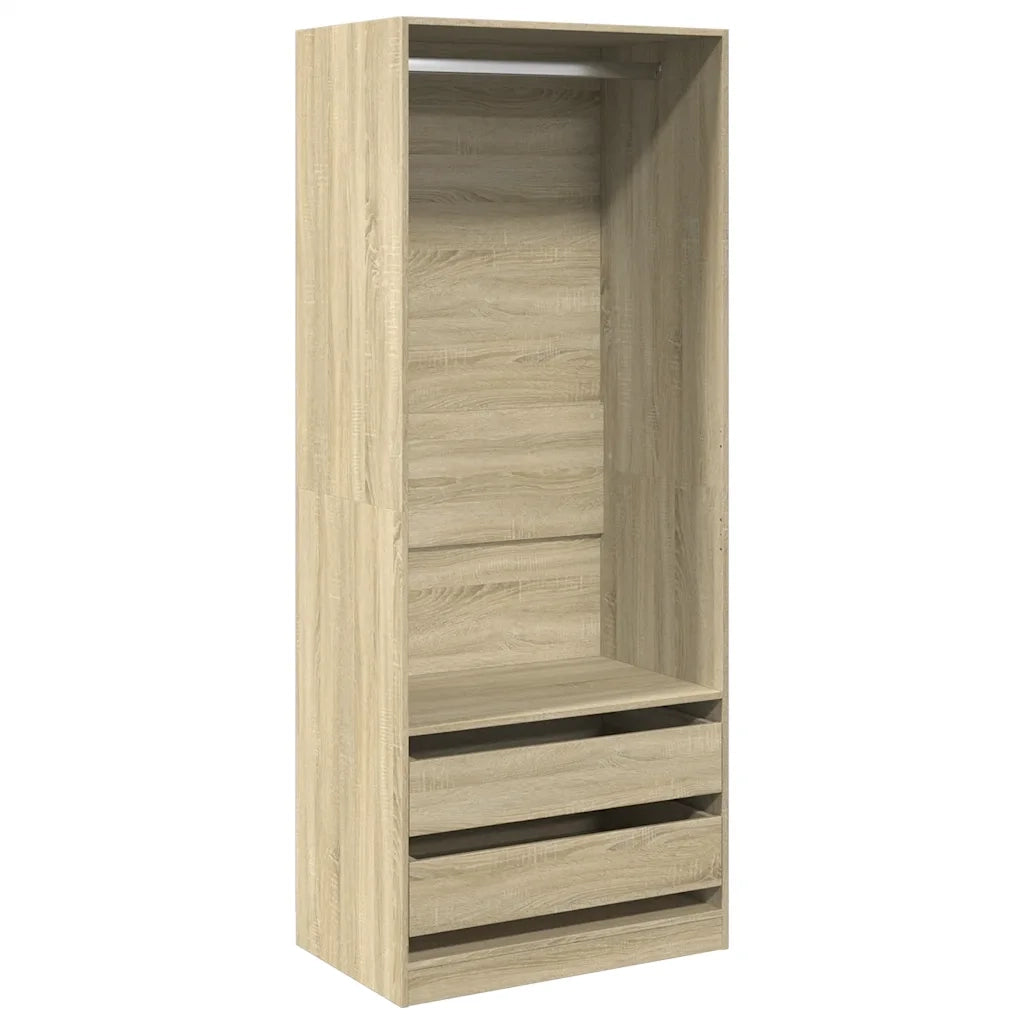 Armadio Rovere Sonoma 80x50x200 cm in Legno Multistrato
