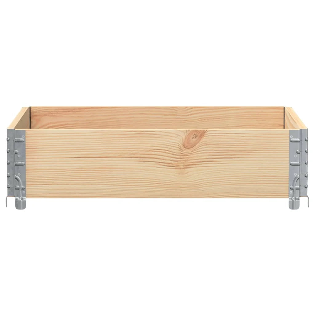 Vassoio per fioriera aiuola rialzata piante fiori terrazza giardino 80 x 60 cm legno massello di pino marrone 02_0037877