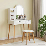 Set Tavolo da Trucco FAUSKE 3 pcs Bianco 76 x 50 x 143 cm 3438580