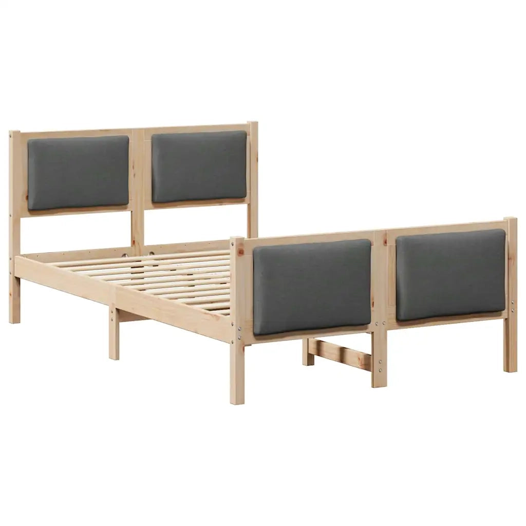 Struttura del letto Grigio scuro 120 x 190 cm Tessuto 878345