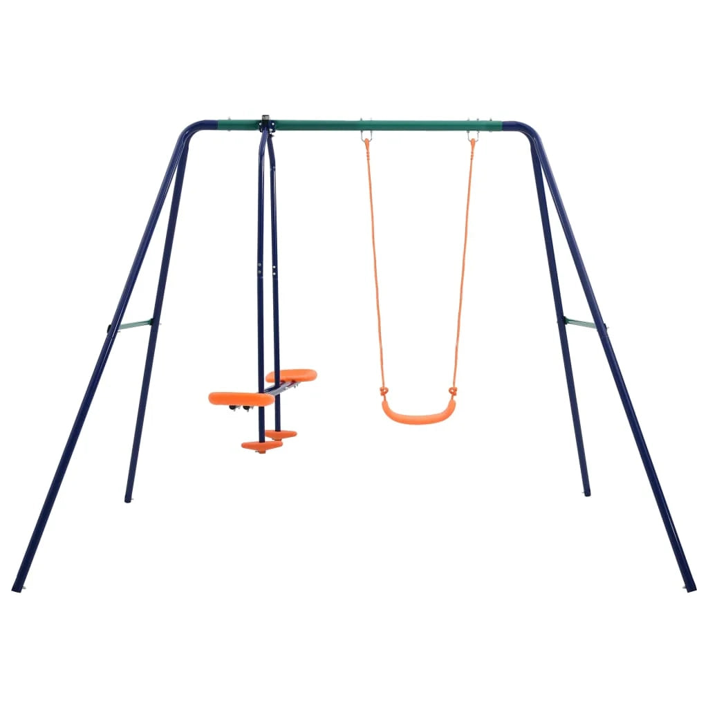 Altalena a 3 posti in acciaio dimensioni 240 x 156 x 180 cm codice 02_0004964.