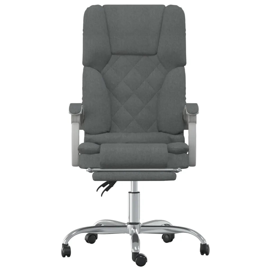 Sedia da Ufficio Massaggio Reclinabile Grigio Scuro in Tessuto cod mxl 10268