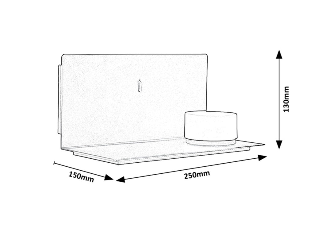 Applique Rabalux Aranzo nera LED 6W mensola USB 3000K