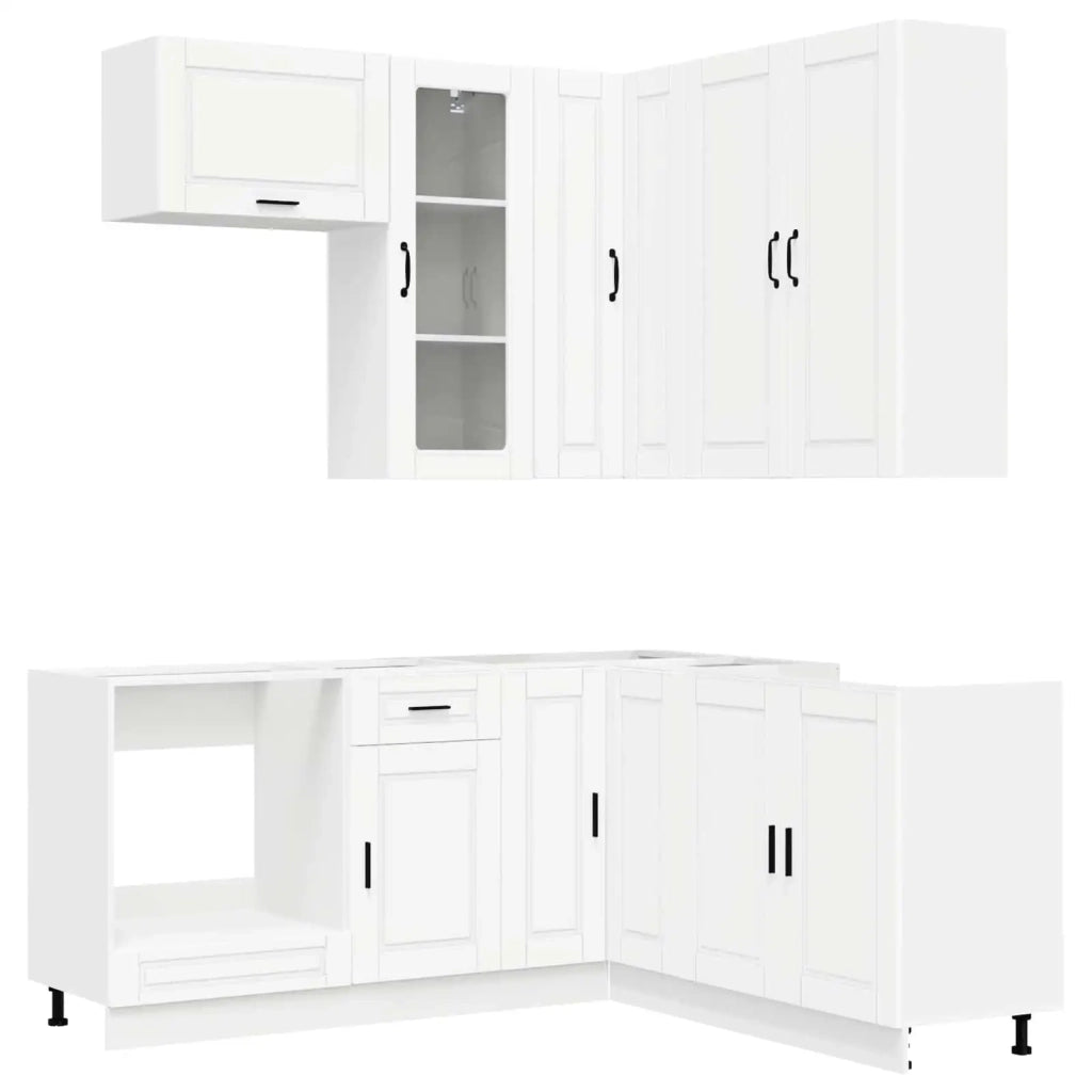 Unità Cucina PORTO 8 pcs Bianco Legno ingegnerizzato 3438421