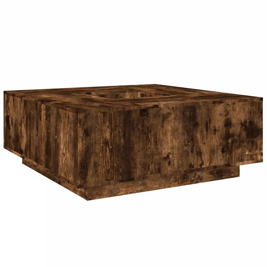 Tavolino da Salotto Rovere Fumo 100x100x40 cm Legno Multistrato 3284053