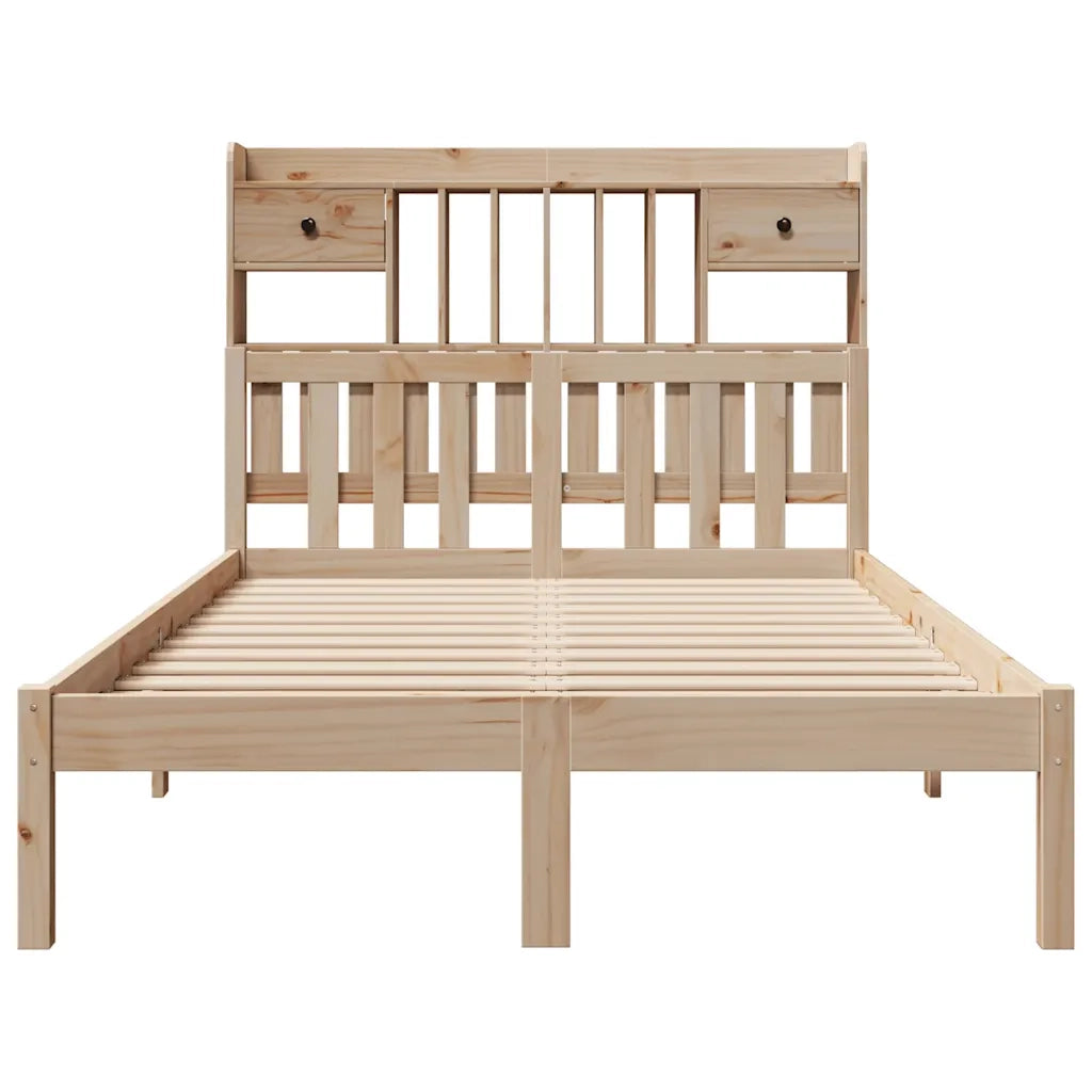 Letto Libreria senza Materasso 135x190 cm in Legno di Pino 3322331