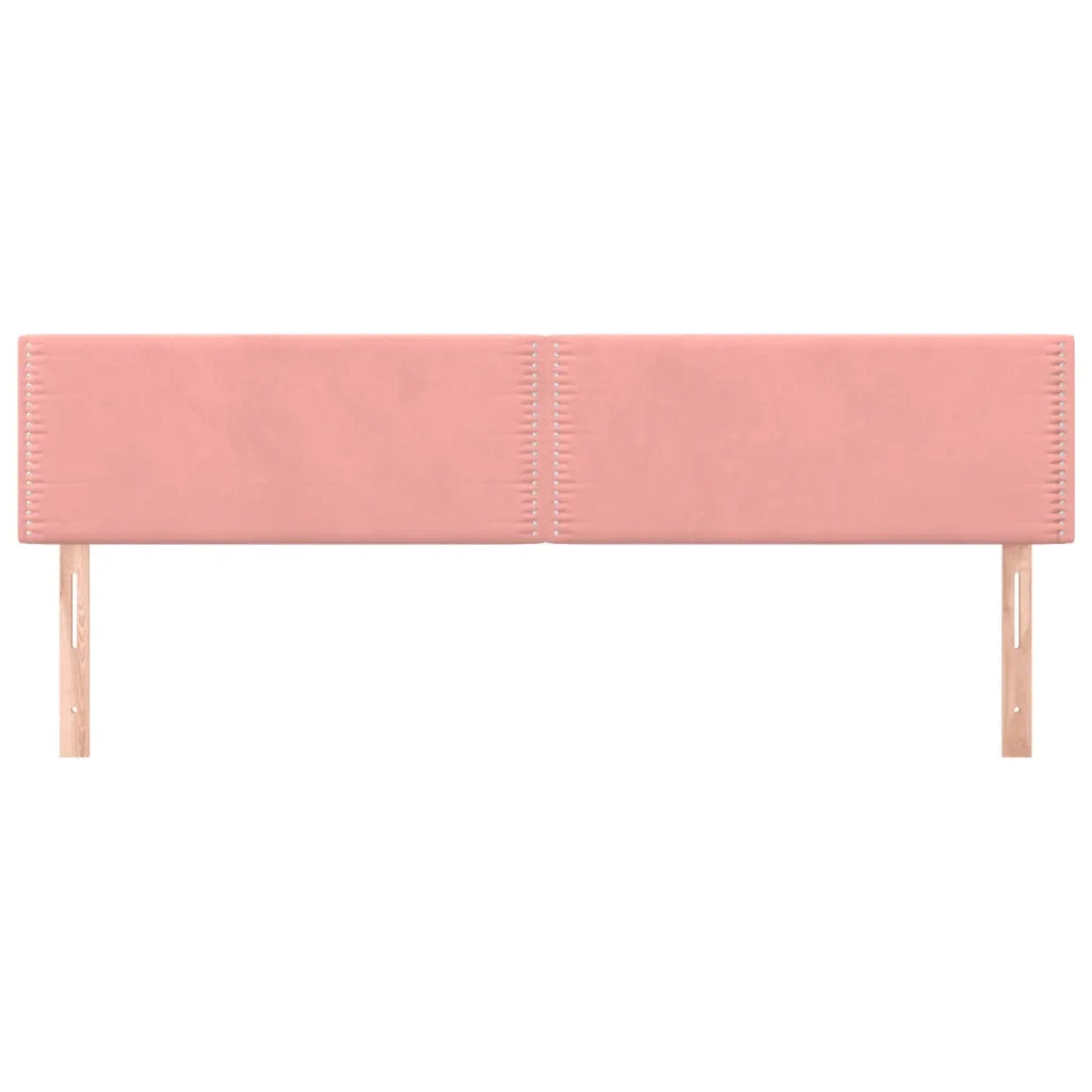 Testiera 2 pz Rosa 90x5x78/88 cm in Velluto