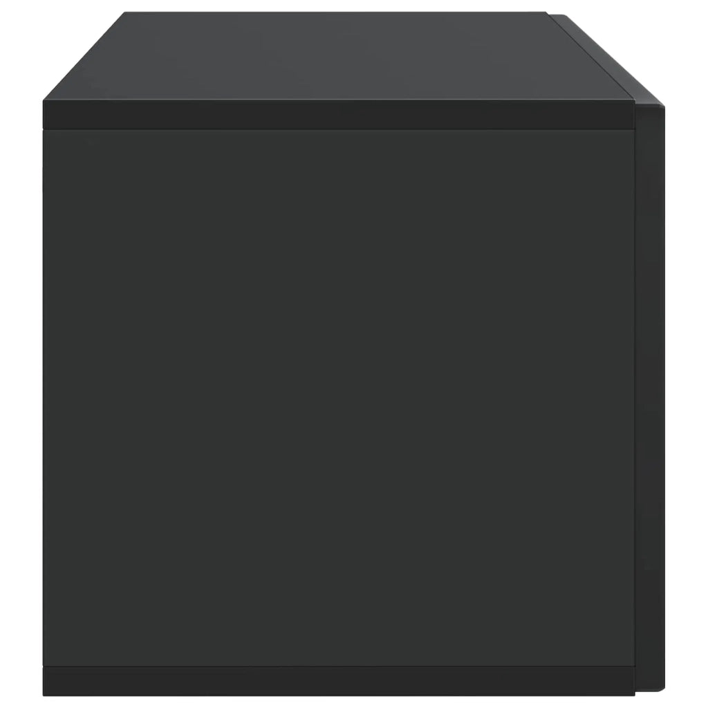 Mobile Porta TV da Muro Montaggio a parete Nero 98 x 31 x 30 cm 898556