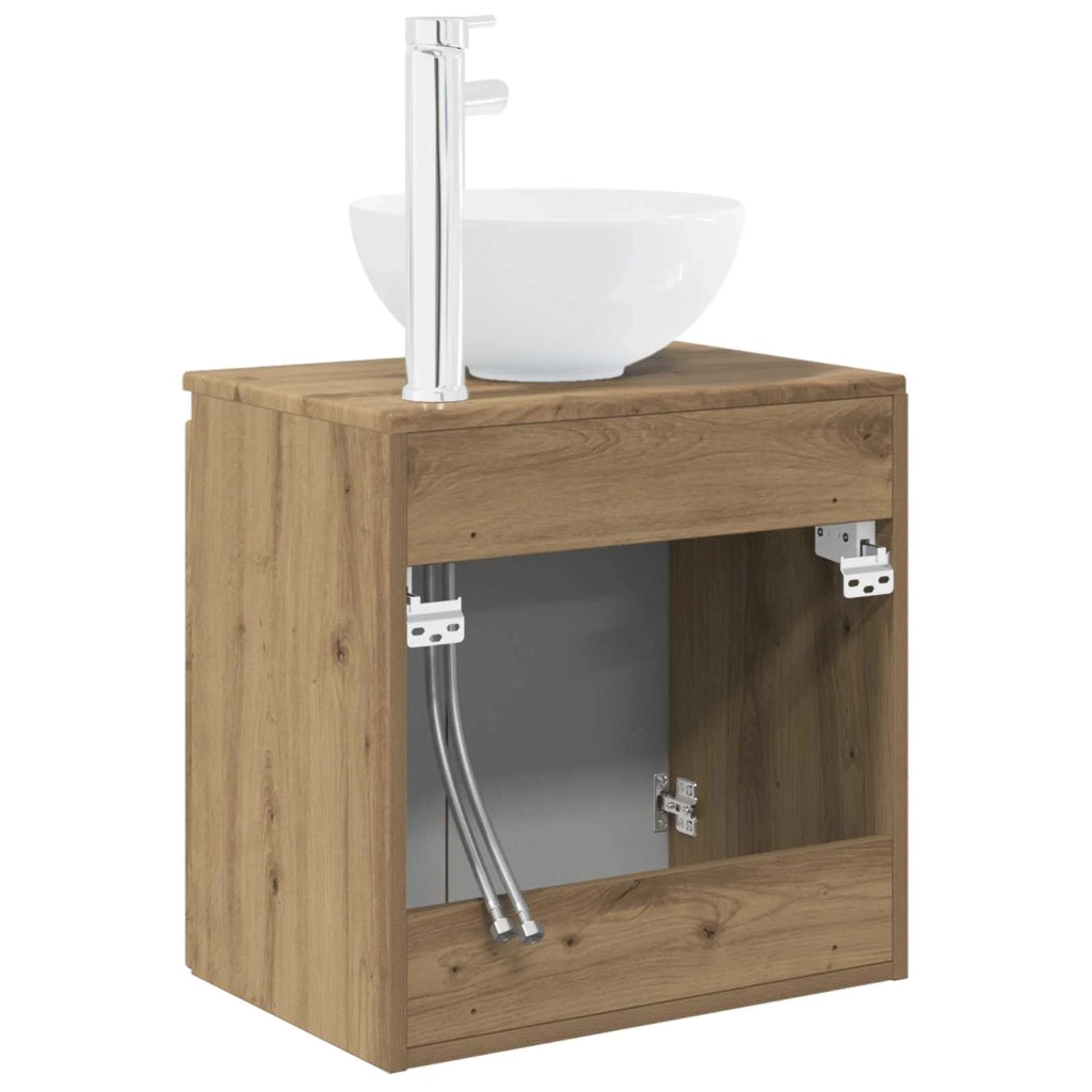Mobile Lavabo da Parete Rovere Artigianale 49,5 x 35 x 63 cm