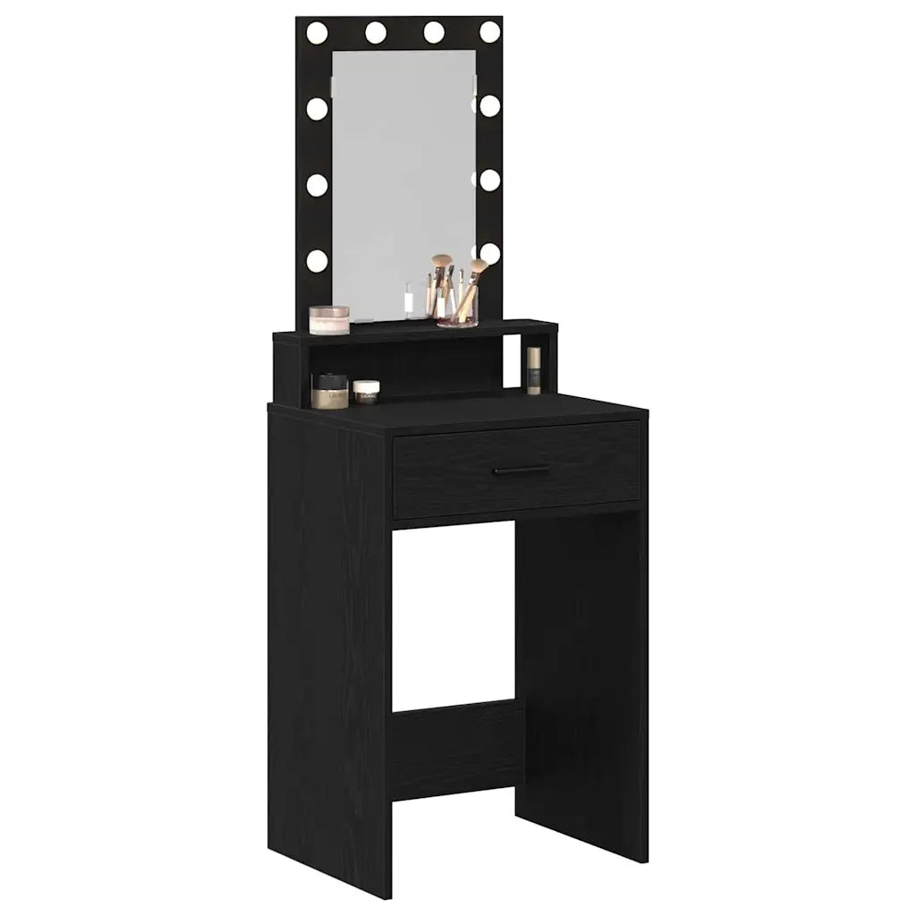 Tavolo da Trucco Nero 50 x 41 x 140 cm Legno ingegnerizzato 865155