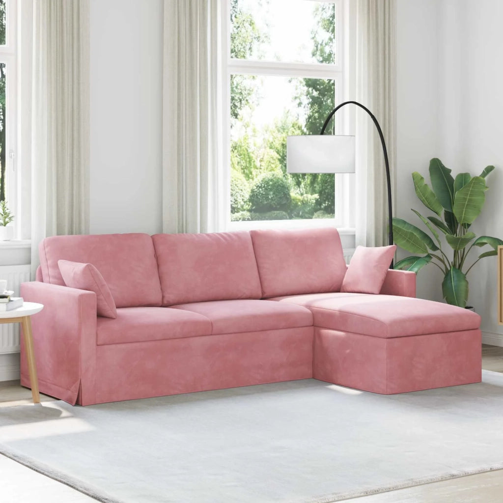 Divano Rosa 228 x 134 x 80 cm Velluto 42024471