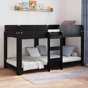 Letto a Castello per Bambini Rovere Nero 80 x 200 cm 3410524