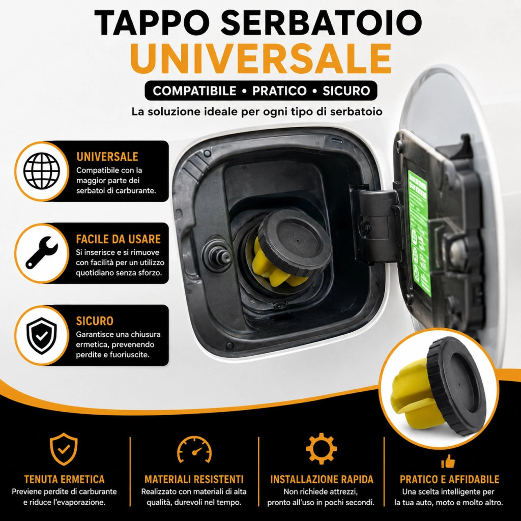 Tappo Emergenza universale Serbatoio Carburante Auto Camper Barca Diametro 55mm