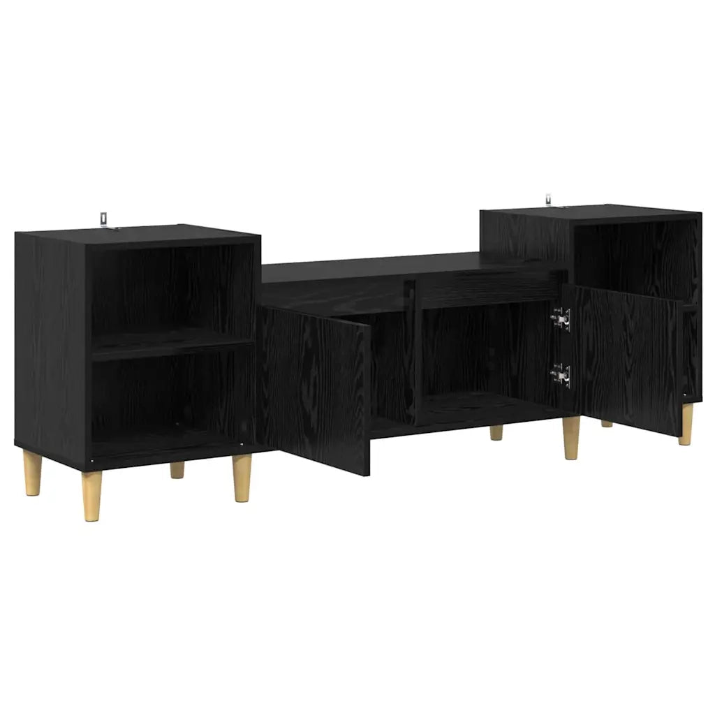 Mobile TV 160 x 35 x 55 cm Rovere Nero Legno ingegnerizzato 881026