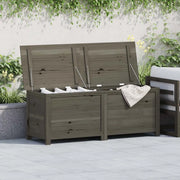 Scatola Cuscini Antracite 150x50x56 cm Legno Massello di Abetecod mxl 80809