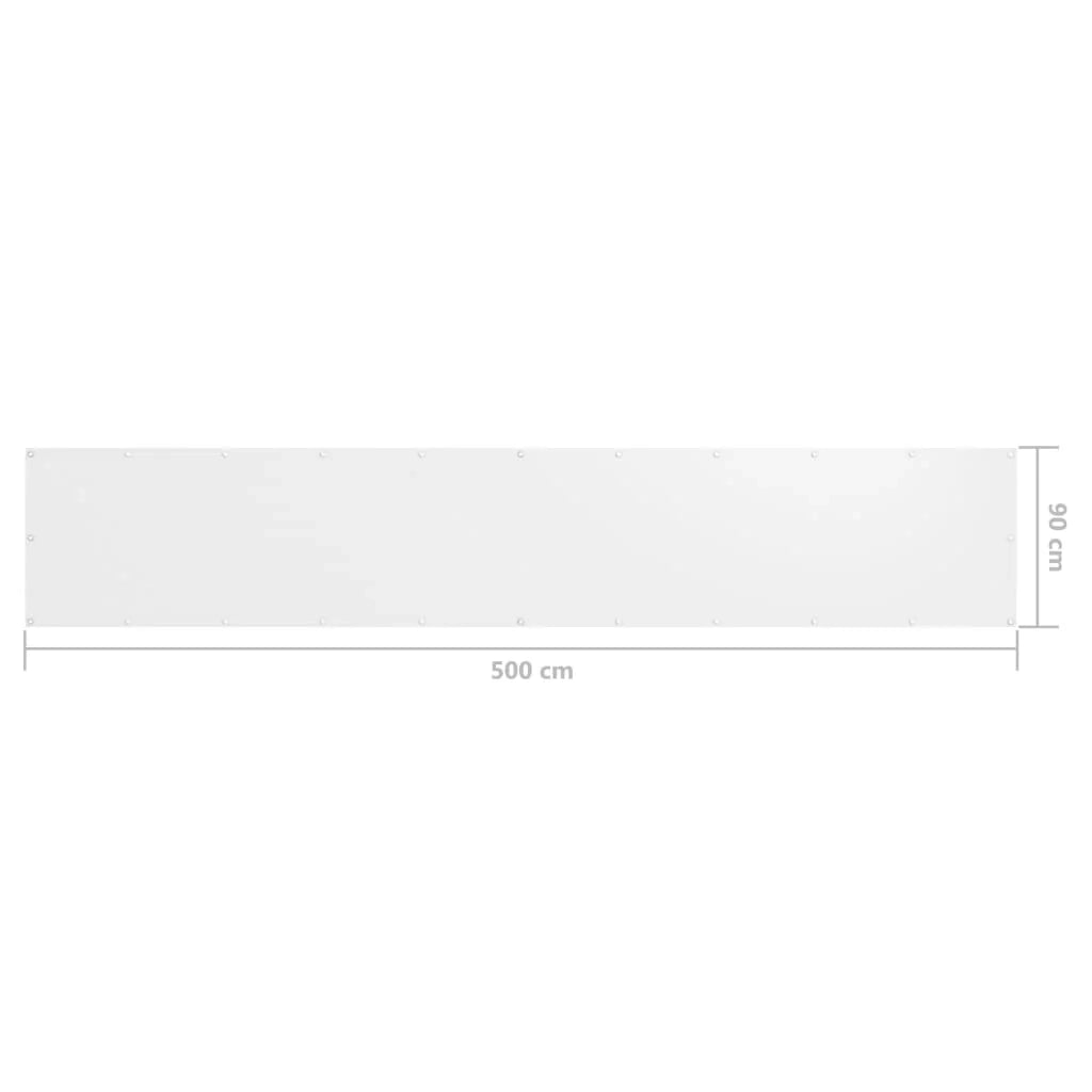 Paravento per balcone 90 x 500 cm tessuto oxford bianco 02_0010060
