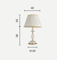 LUME GRANDE 1306 1 LUCE OTTANIO E CROMO ATTACCO E27 H.39+26CM