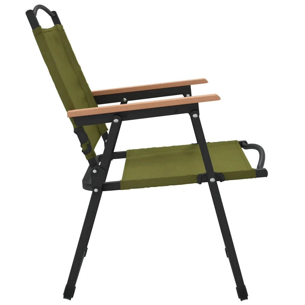 Sedie da Campeggio 2 pz | Sedie da Esterno Verdi 54x55x78 cm Tessuto Oxford