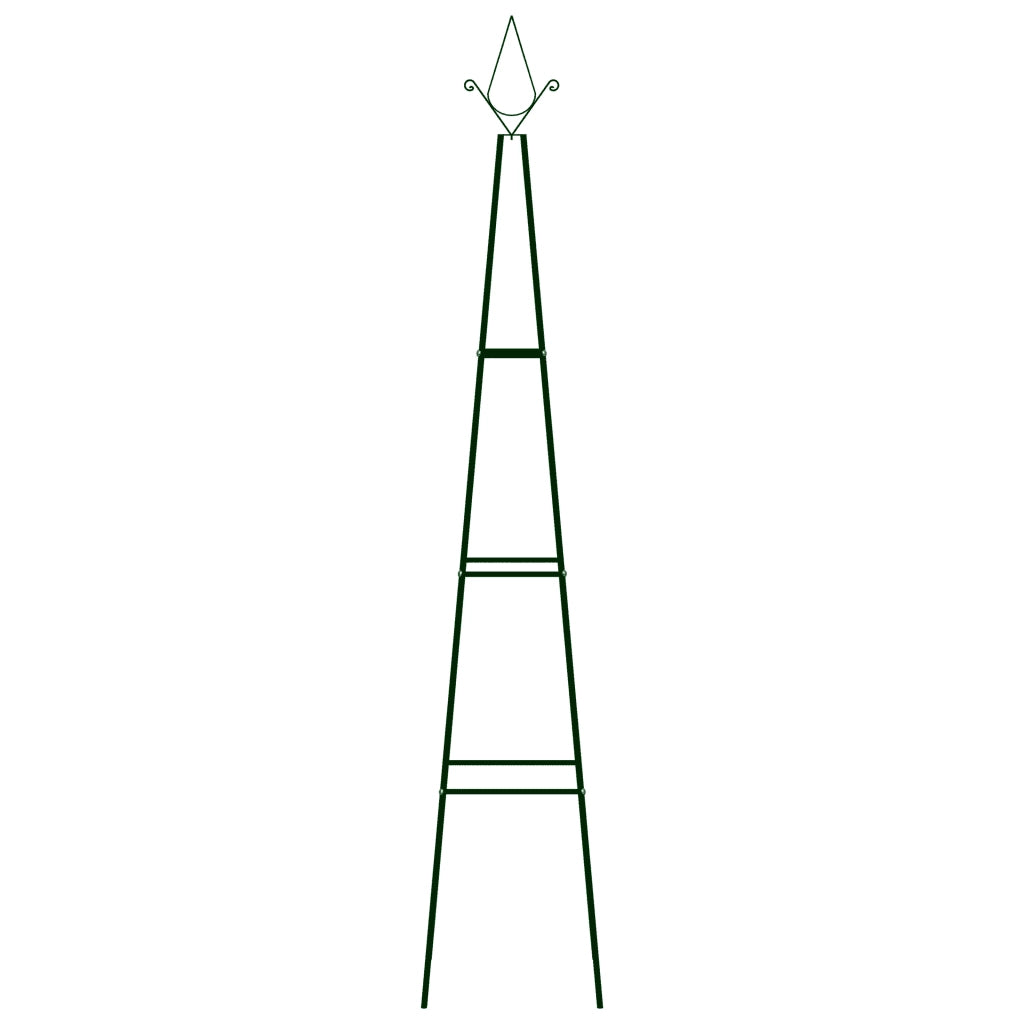 Supporti per Piante 2 pz Verde Scuro 35x35x195 cm in Ferro CFW6124488