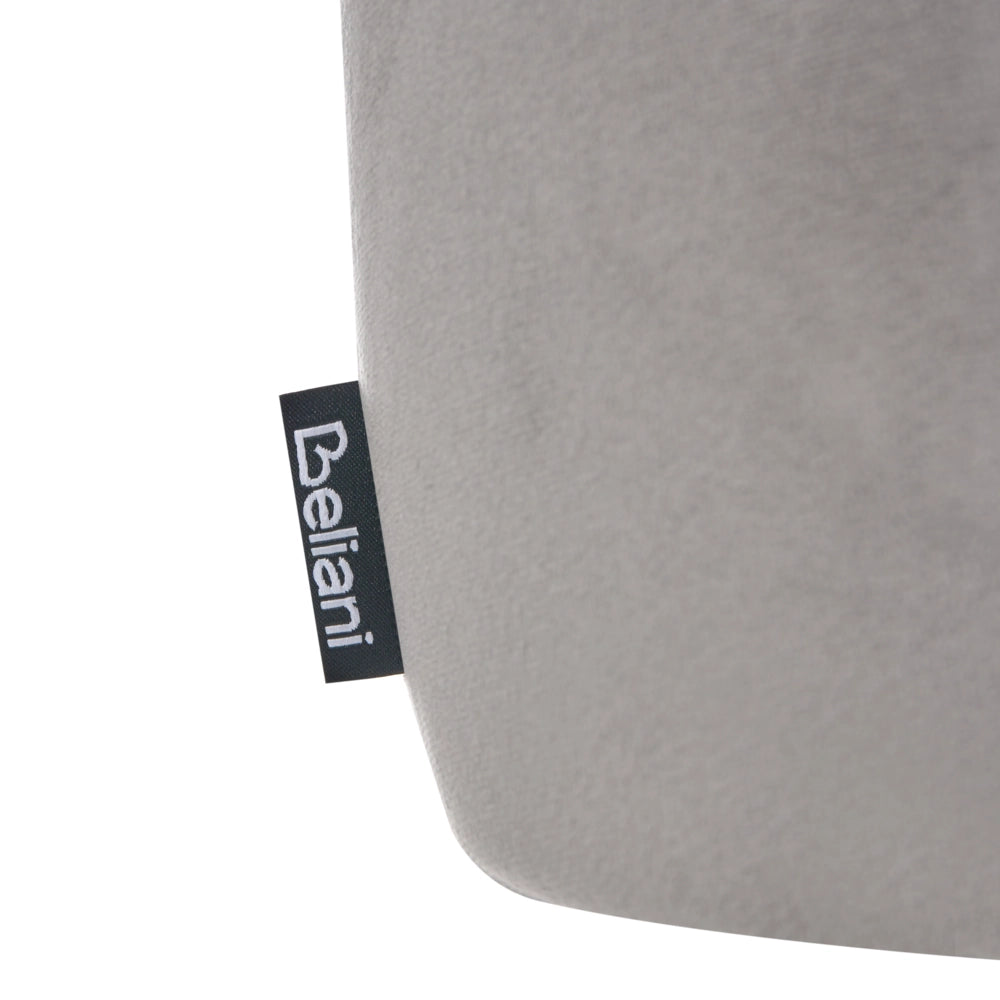 Set di 2 sgabelli da bar velluto grigio braccioli schienale intagliato gambe in metallo moderna industriale