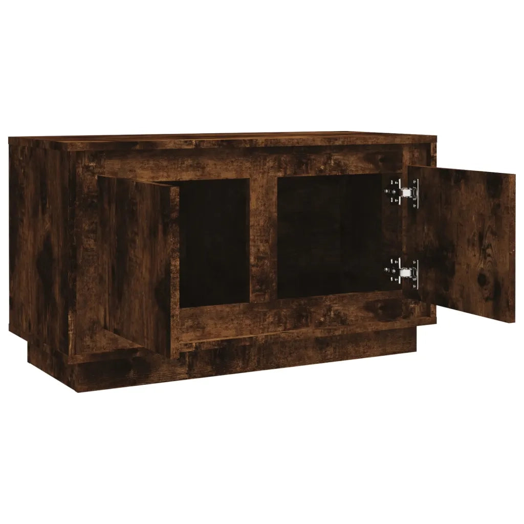 Mobile Porta TV-Mobile per TV-Credenza TV Rovere Fumo 80x35x45 cm in Legno Multistrato