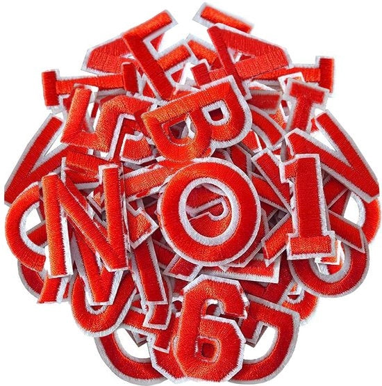 72 pezzi di patches di stoffa per jeans, lettere, numeri e decorazioni per jeans, set di riparazione per jeans
