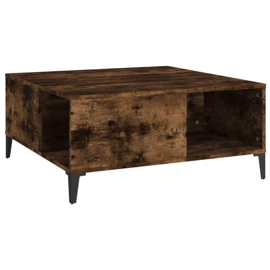 Tavolino da salotto | Tavolino da caff¨¨ | Tavolino da Soggiorno Rovere Fumo 80x80x36,5 cm Legno Multistrato