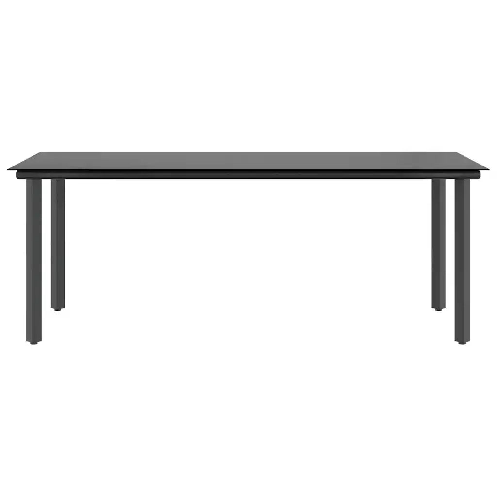 Set da Pranzo da Giardino 9 pz con Cuscini Polyrattan Vetro