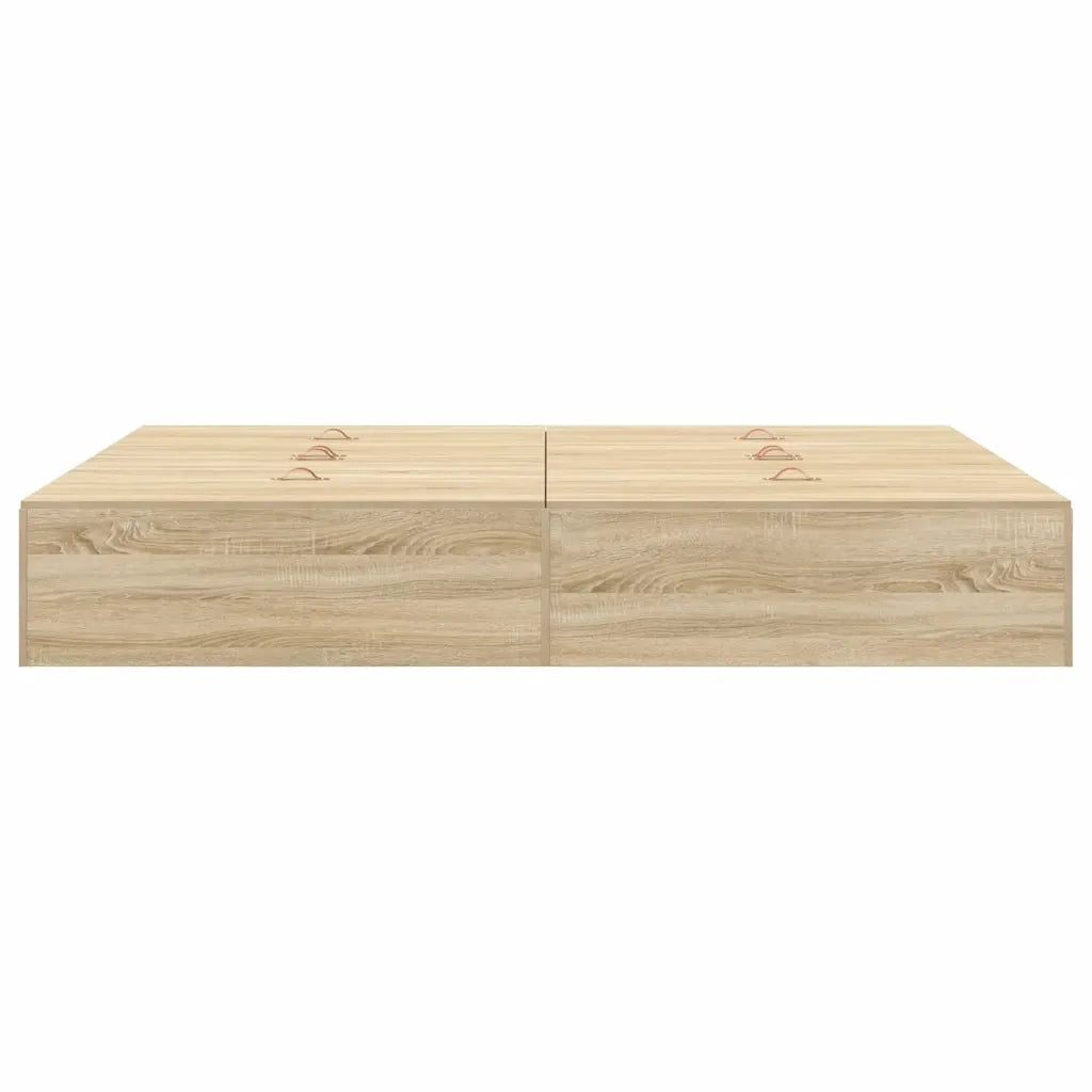 Struttura letto con contenitore Rovere Sonoma 160 x 200 cm 3335391