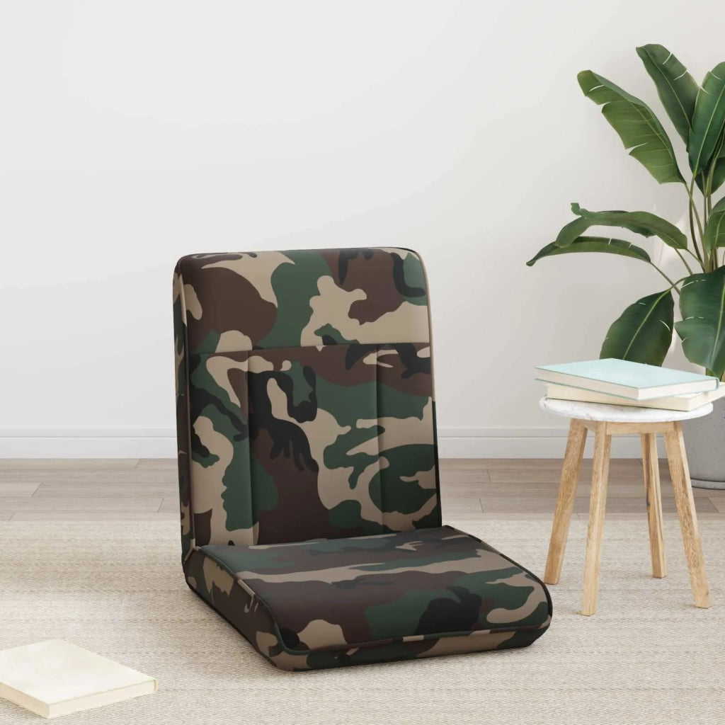 Sedia a pavimento regolabile Verde militare Tessuto