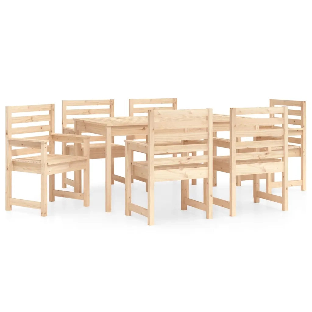 Set da Pranzo da Giardino 7 pz in Legno Massello di Pino 3154713