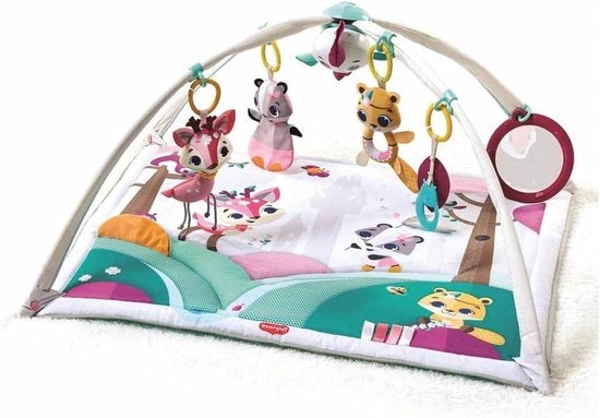 Babygym Deluxe 2 in 1 Musicale con 18 Attività - Giocattolo Musicale Portatile - Braccia Regolabili - Sviluppo Cognitivo - Storie dei Principi - 0+ Mesi