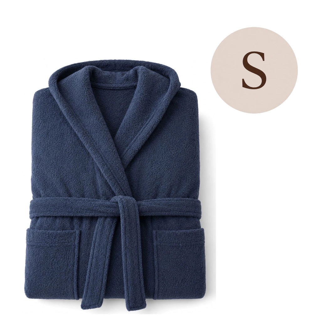 Satofa, Accappatoio 100% Cotone con Cappuccio, blu