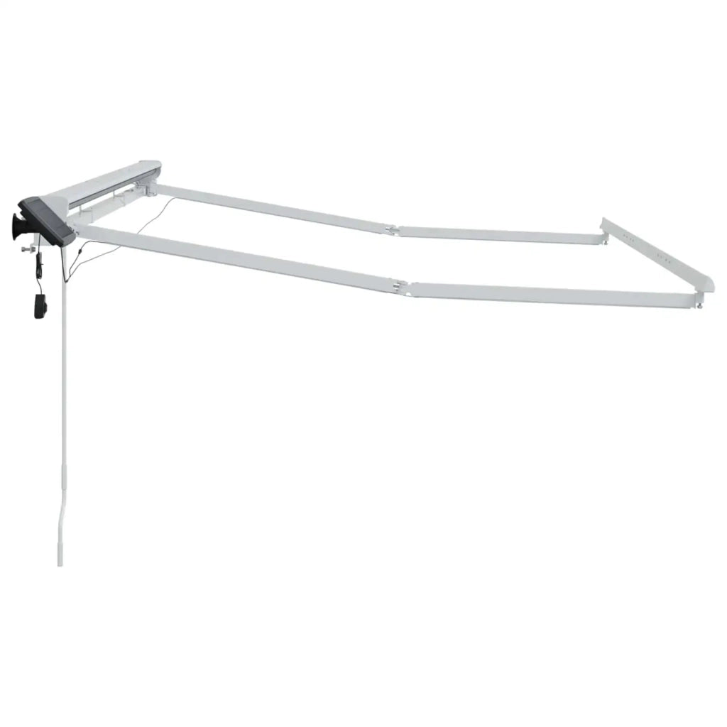 Cornice per Tenda Manuale con LED Bianco 3 x 2 m Alluminio