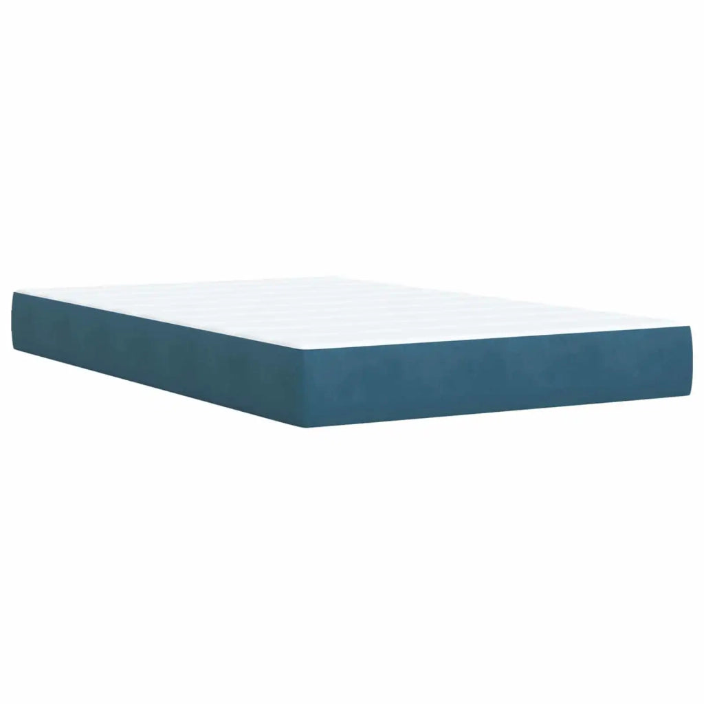 Letto box spring con materasso Blu Scuro 120 x 200 cm Velluto 3451653