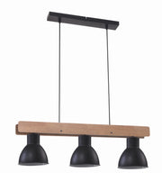 Lampada a sospensione Candellux Vario 3xE27 nero legno