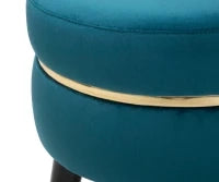 Sgabello Paris Ottanio/Gold cm Ø 35X40,5