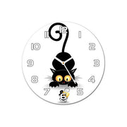 Lowell 15001 CAT Orologio da Parete in Vetro con Gatto Decorativo 33,5 cm