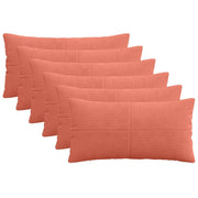Federa 6 pcs ALMELO Rosso Arancio 40 x 80 cm corduroy 914618