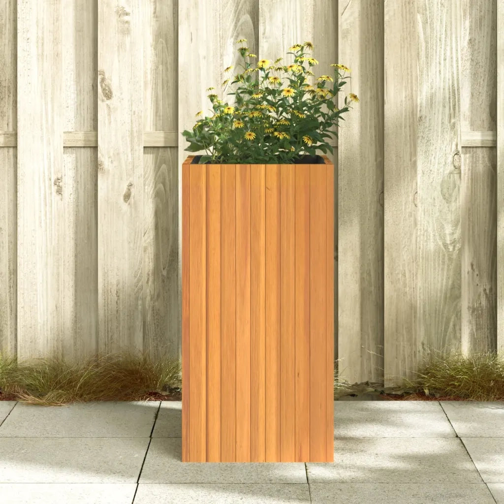 Fioriera | Cassetta per fiori | Vaso da Giardino 45x45x90 cm in Legno Massello di Acacia