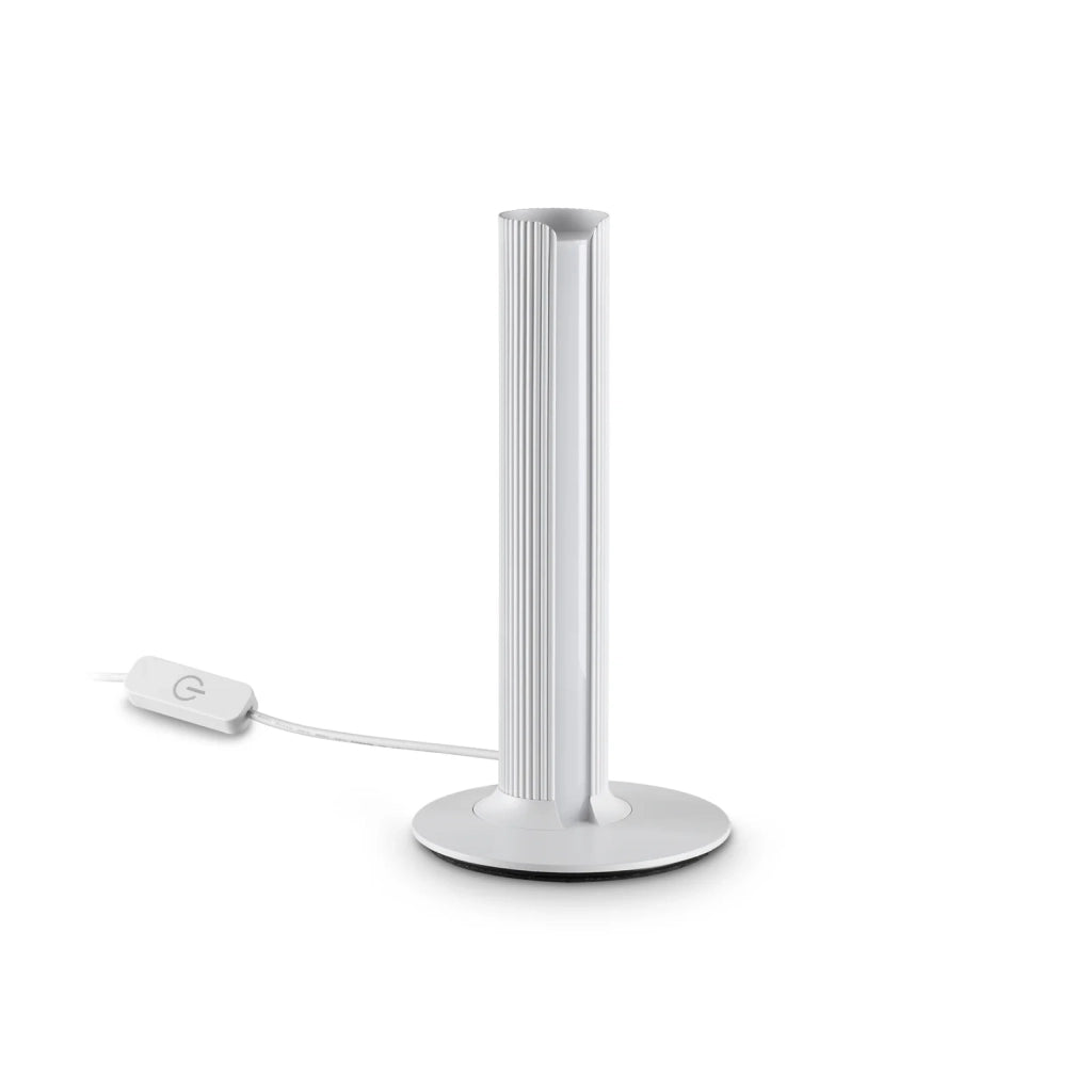 Lampada Da Tavolo Dorica 1 Luce Led Integrato Bianca