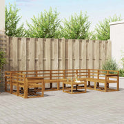 Set di divani da esterno 11 pcs Naturale
