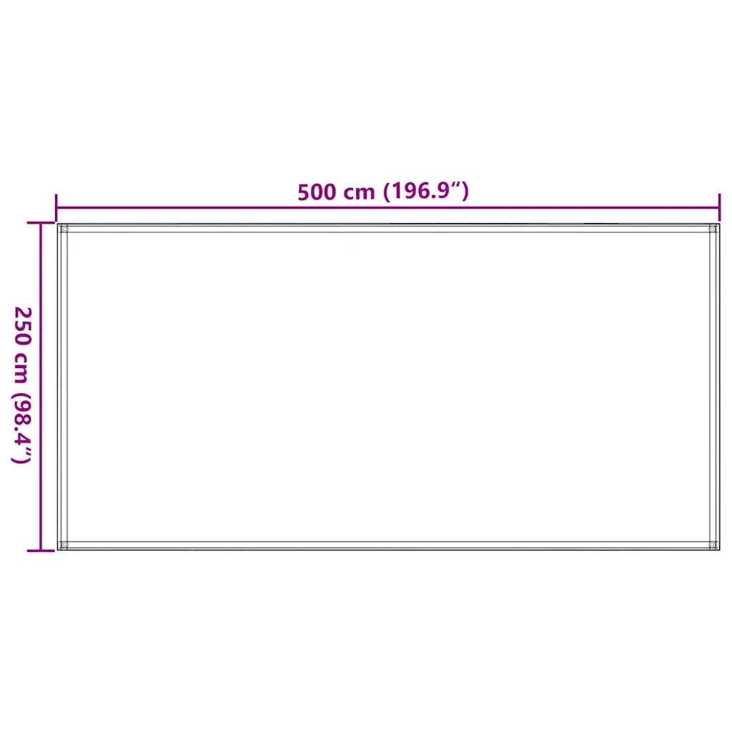 Tappeto da Tenda 250x500 cm Antracite e Bianco 310825
