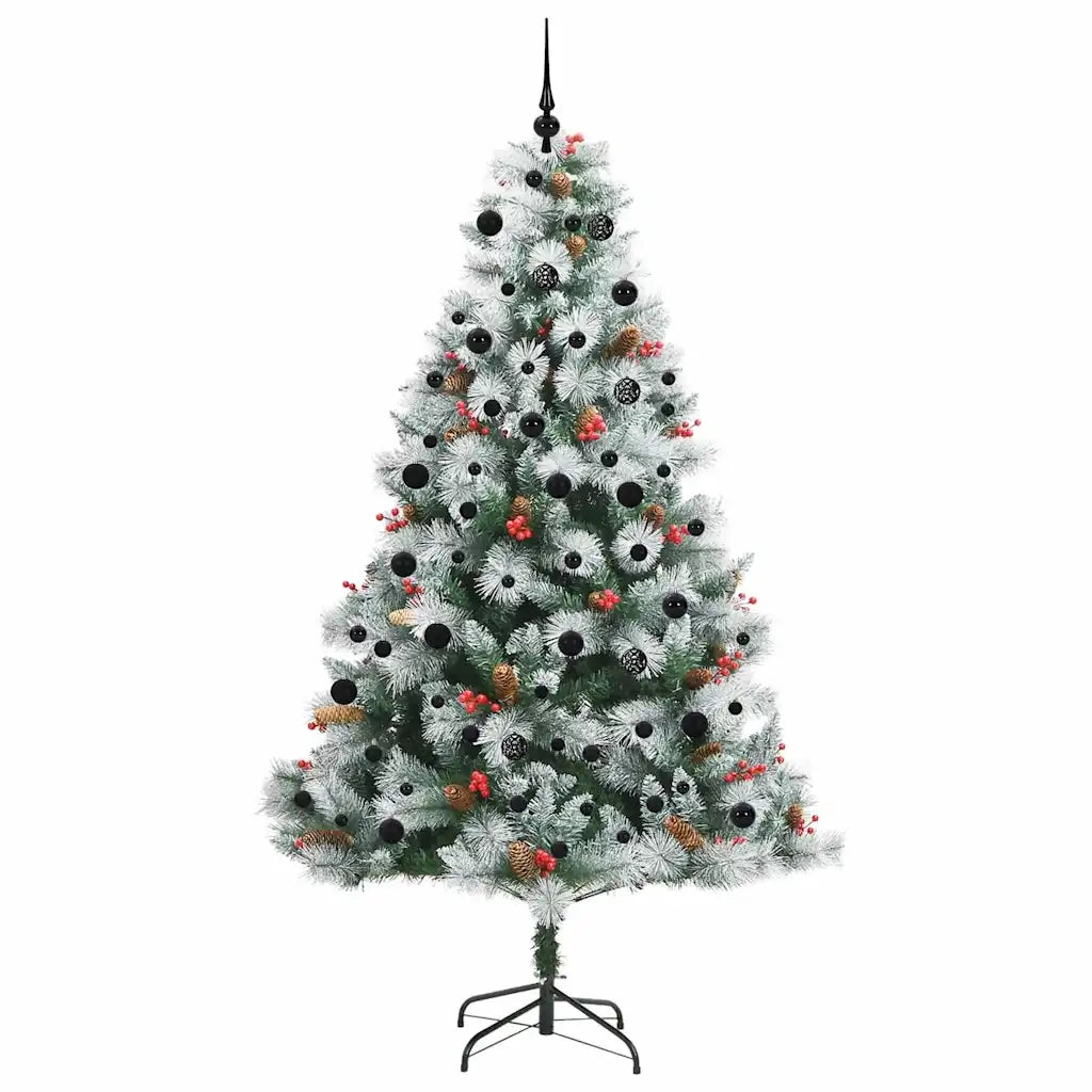 Albero di Natale artificiale Verde e bianco 240 cm 3395198