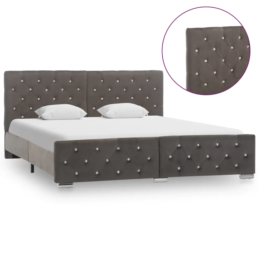 Giroletto Grigio in Velluto 160x200 cm 286833