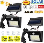 Lampada Solare a LED - Sensore di Movimento - IP65 Resistenente all'Acqua - Esterno