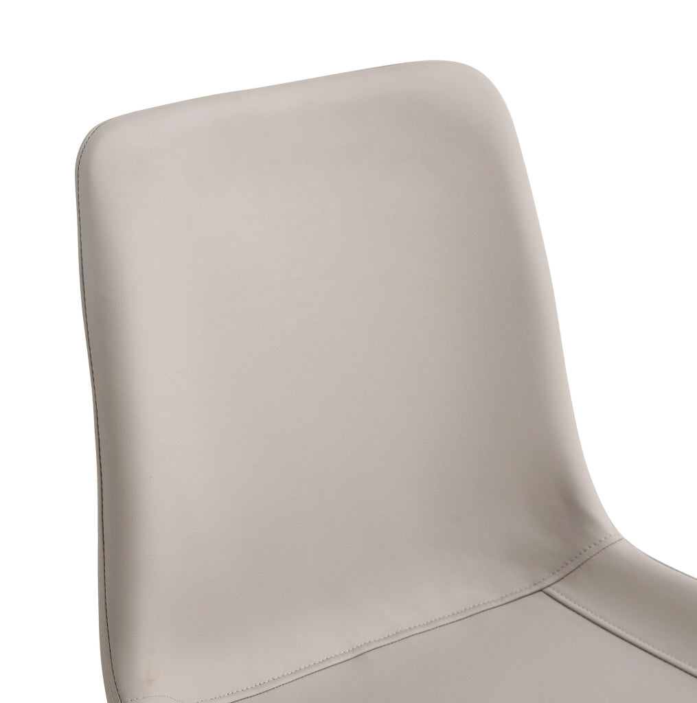 Set tavolo rotondo 100 cm con sedie in PU grigio caldo