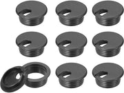 Tule per cavi per porte 38 mm - Organizzatore a U per cavi - 10 pezzi - ABS - Sostenibile - Installazione semplice - Porta cavi
