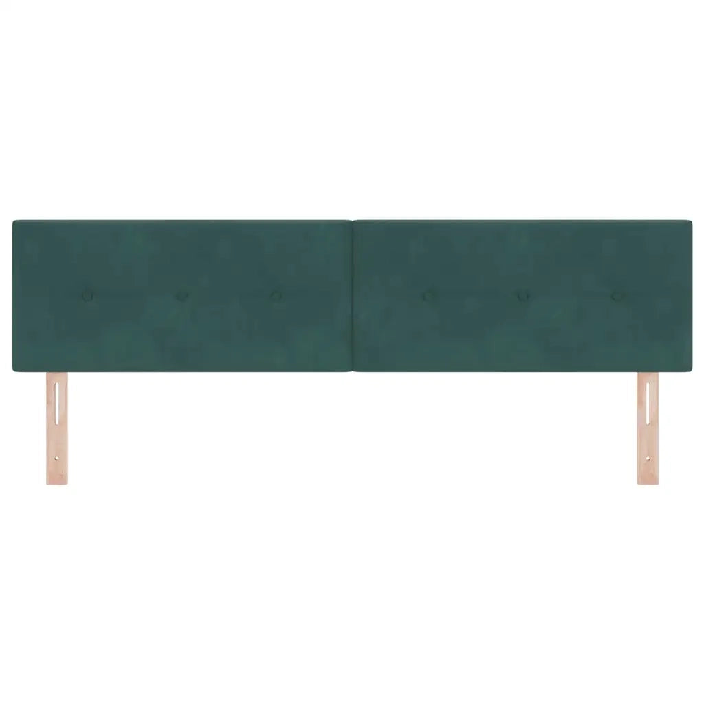 Testiera | Testata LED con strisce LED Verde 180 cm Velluto