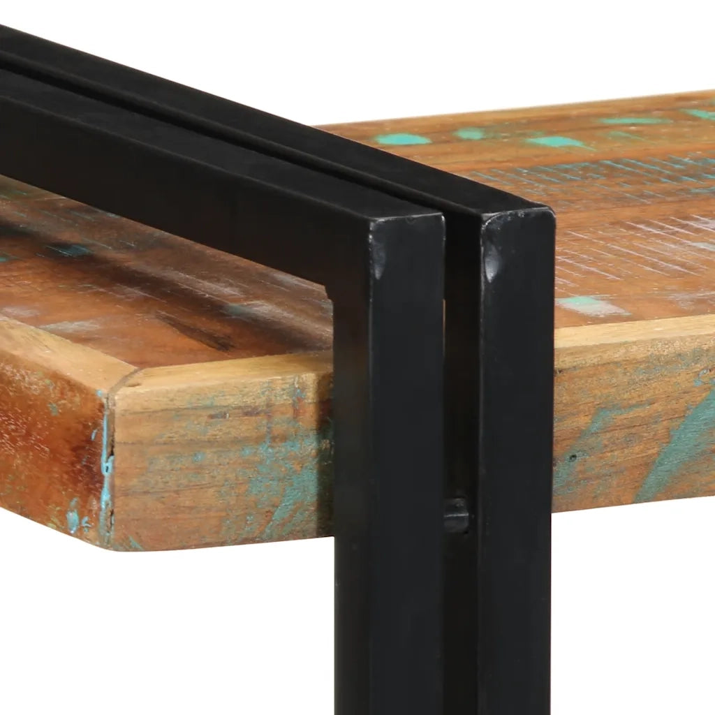 Mensola da Parete Multicolore in Legno Massello di Recupero 4017483
